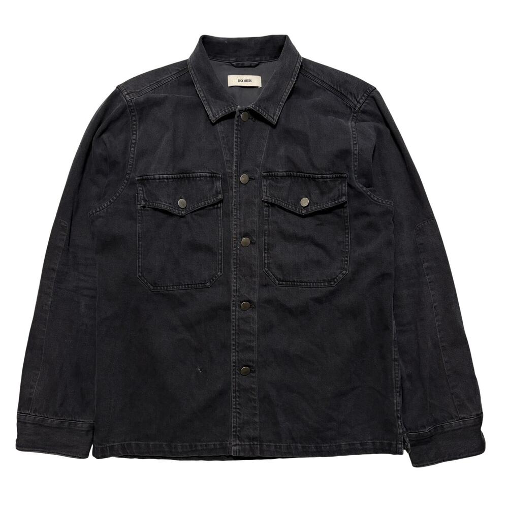 Buck Mason Denim Button Up Two-Pocket Field Shirt Men’s M Black
